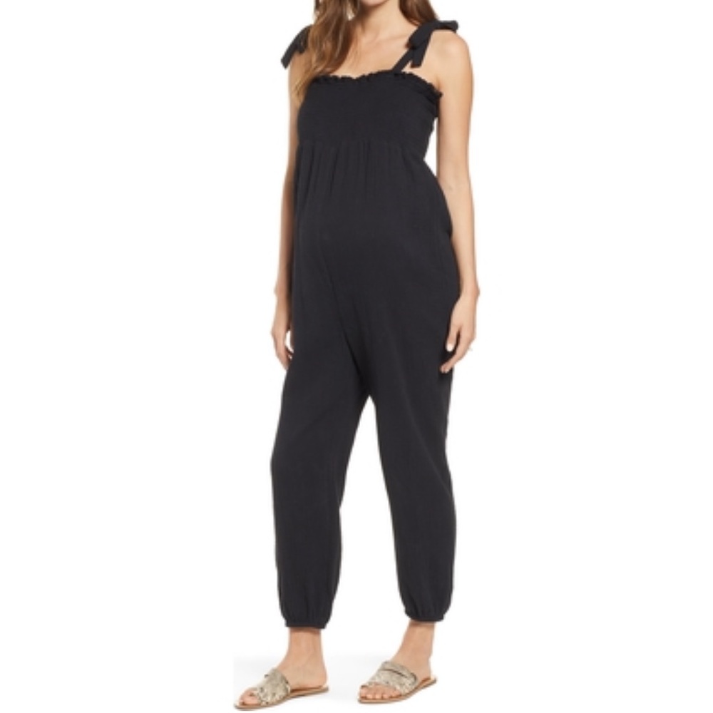 Hatch Black Maternity Jumpsuit